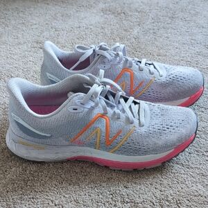 New Balance Gray and Pink Athletic Shoes